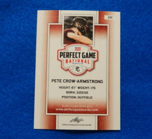 Pete Crow-Armstrong Bowman Chrome Rookie Card PETE-CROW ARMSTRONG 2019 Leaf Perfect Game Showcase Rookie Card