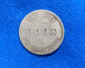 Texas Lumber Scrip Time Check Token, J.L. THOMPSON, Trinity TX