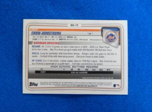 PETE CROW-ARMSTRONG 2020 Bowman Draft Rookie Baseball Card BD-72