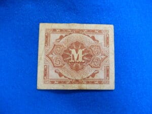 WW2 Allied Military Currency 5 Mark
