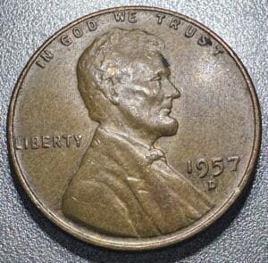 1957-D/D Lincoln Wheat Cent RPM Error Coin