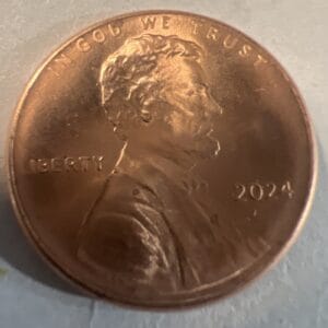 2023-P Lincoln Cent Capped Die Error Coin 2024 Lincoln Cent Capped Die Error