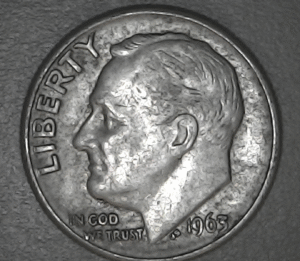 Error Dime: 1963D/D SILVER Roosevelt RPM Repunched Mint Mark