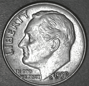 Error Dime: 1963D/D SILVER Roosevelt RPM Repunched Mint Mark