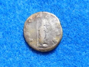 Faustina Jr. Roman Empire Ancient Rainbow Toned Silver Coin