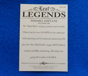 SHOHEI OHTANI 2023 Leaf Legends Baseball Card #LA-13