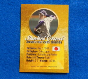 Shohei Otani/Ohtani High School Rookie Card
