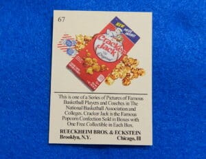 Michael Jordan Chicago Bulls rookie card Michael Jordan Cracker Jack Chicago USA Basketball Card #67