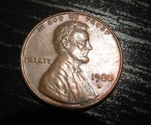 1980-D/D Lincoln Cent RPM Error Coin