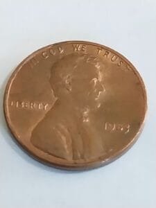 1957-P Lincoln Wheat Cent "BIE" Die Chip Error Coin Mint Error 1983 Lincoln Cent, Filled "B" Die Chip