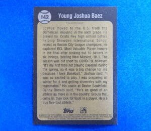 JOSHUA BAEZ 2022 TOPPS Heritage Minors Boyhood #142 Rookie Baseball Card