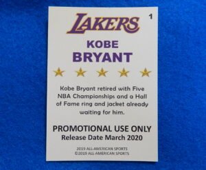 VICTOR WEMBANYAMA Hot Shot Prospects Rookie Basketball Card KOBE BRYANT All-American Sports Promo Basketball Card