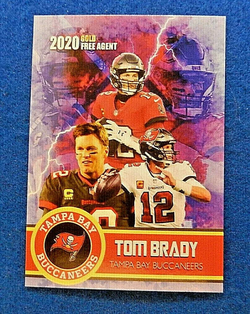 Free Agent TOM BRADY 2020 Tampa Bay Buccaneers Gold Free Agent NFL Football