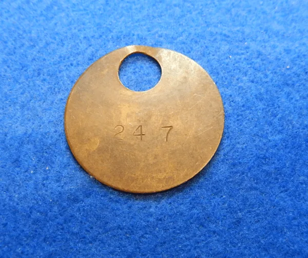 Brass Coal Miner's Tag