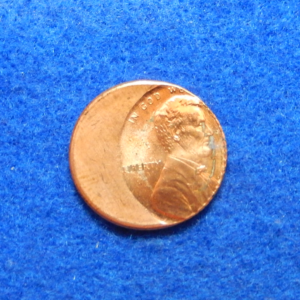 Lincoln cent off-center error coin