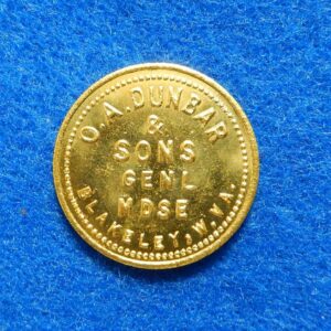 Coal Scrip token - O.A. Dunbar & Sons