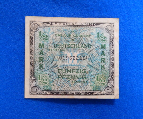 WW2 Allied Military Currency 1/2 Mark