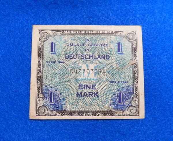 WW2 Allied Military Currency 1 Mark