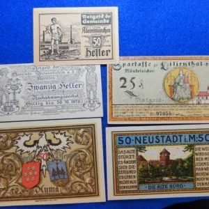 German & Austrian 1920-21 Notgeld Notes