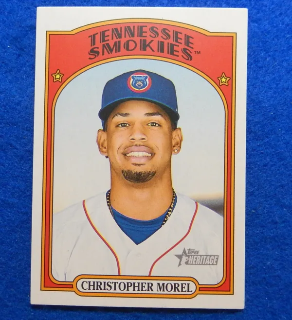 Christopher Morel Topps Heritage Rookie Baseball Card