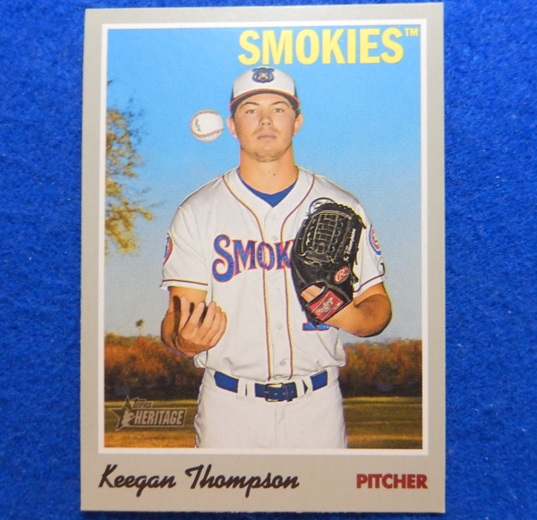 Keegan Thompson Topps Heritage Rookie Baseball Card