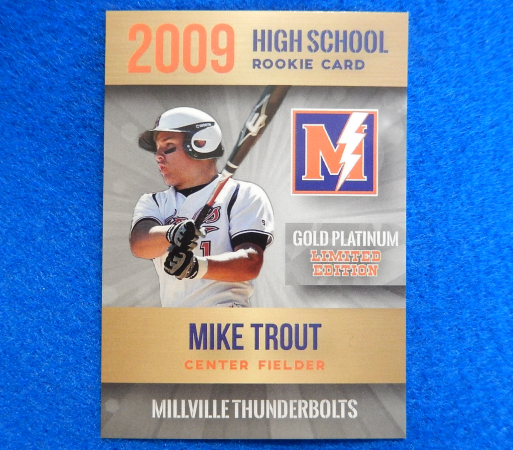 MIKE TROUT Aceo Custom Millville High School Rookie Card 