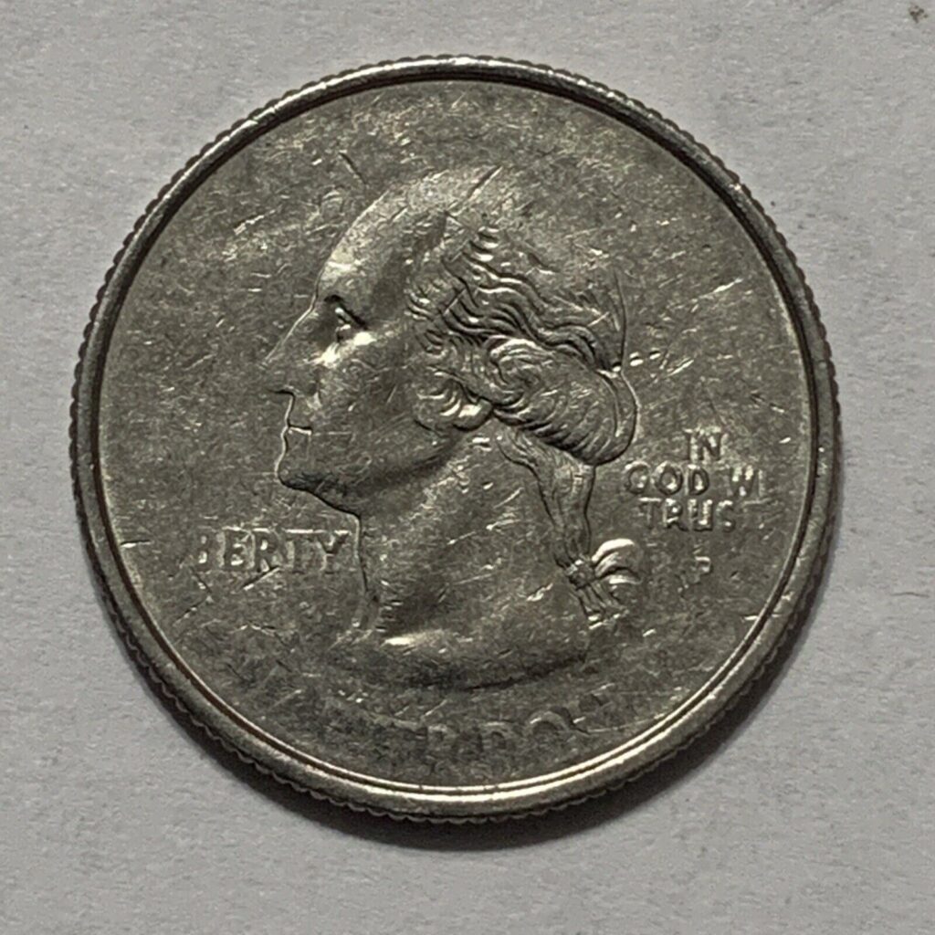 Mint Error Coin: Arizona State Quarter, 2008, MISSING MANY LETTERS 