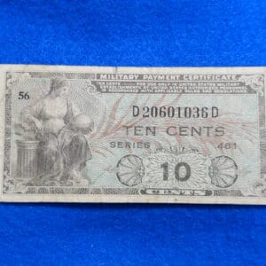 Military Payment Currency Series 481 Ten Cents