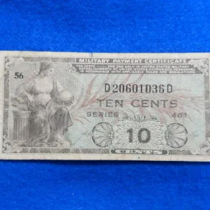 Military Payment Currency Series 481 Ten Cents