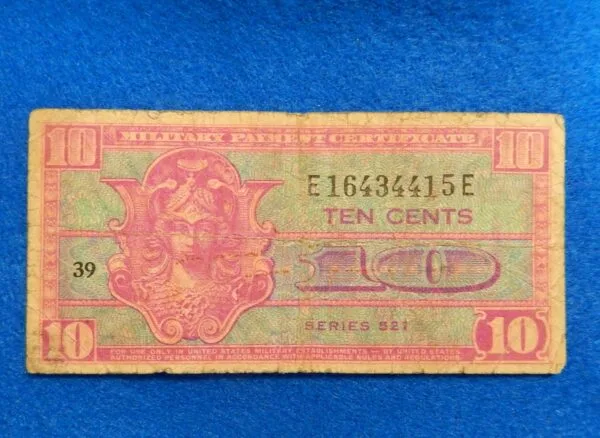 Military Payment Currency Series 521 Ten Cents