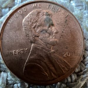 2001-D Lincoln Cent Capped Die Error Coin