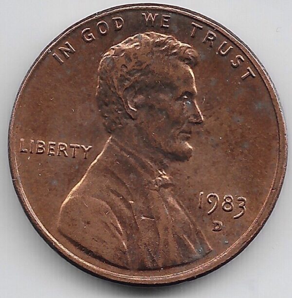 1983D Lincoln Cent Doubled Die Obverse Error Coin