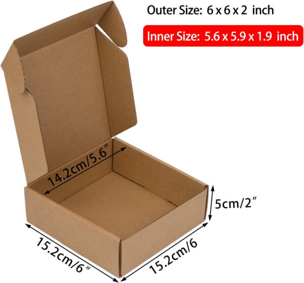 6x6x2 In. Shipping Boxes Pack of 25