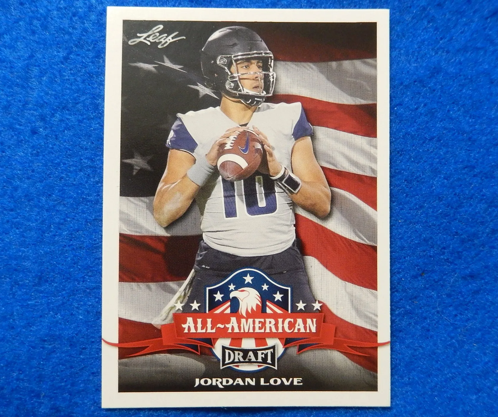 Jordan Love LEAF DRAFT All American Rookie Card
