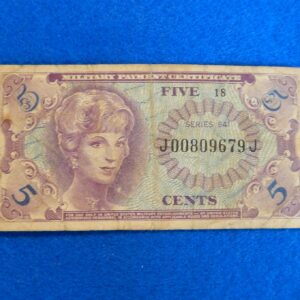 Military Payment Currency Series 641 5 Cents