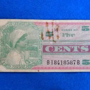 Military Payment Currency Series 661 5 Cents
