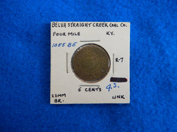 Kentucky Coal Scrip Token - Belva Straight Creek Coal