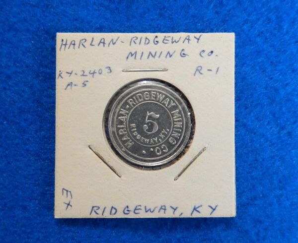 Coal Scrip token - Harlan-Ridgeway Mining Company