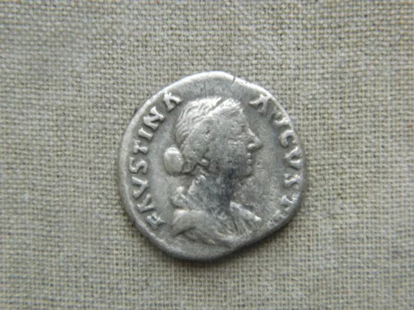 Faustina Roman Empire Ancient Silver Coin