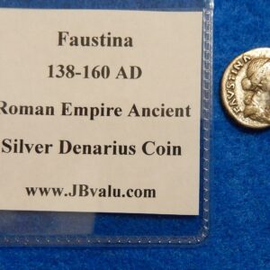 Faustina Roman Empire Ancient Silver Coin