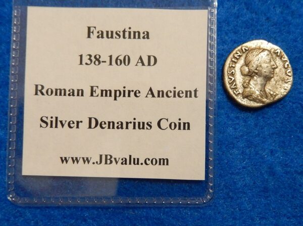 Faustina Roman Empire Ancient Silver Coin