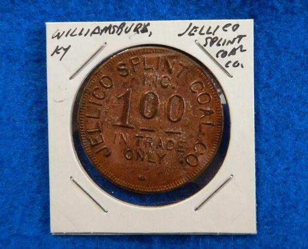 Kentucky Coal Scrip Token - Jellico Splint Coal