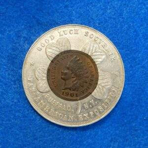 Encased 1901 Indian Head Cent, Pan American Exposition