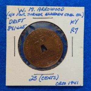 Kentucky Coal Scrip Token - W.M. Arrowood