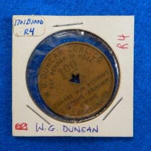 Kentucky Coal Scrip Token - W.G. Duncan Coal Co.