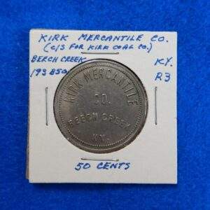 Kentucky Coal Scrip Token - Kirk Mercantile 50 Cents