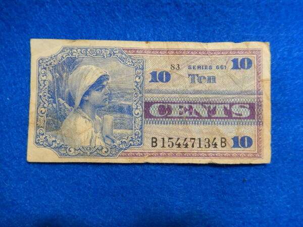 Military Payment Currency Series 661 Ten Cents