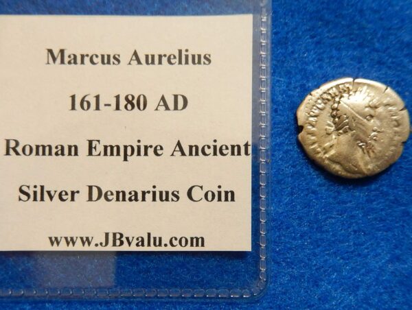 Marcus Aurelius Roman Empire Ancient Silver Denarius Coin