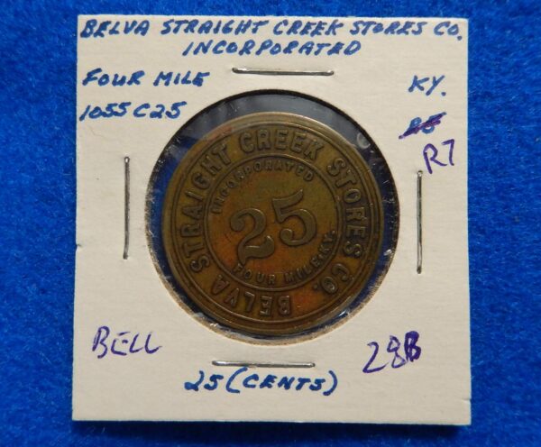 Kentucky Coal Scrip Token - Belva Straight Creek Coal