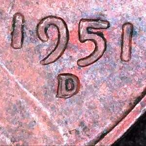 1951-D/D Lincoln Wheat Cent RPM Error Coin